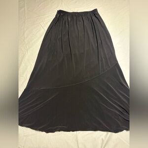 Elegant Charcoal Black A-Line Skirt XL